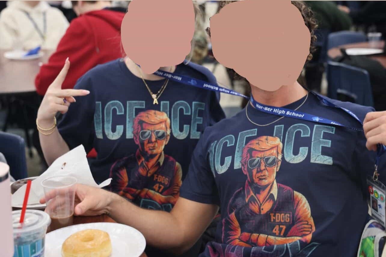 Pro-ICE shirts spark student protests around region